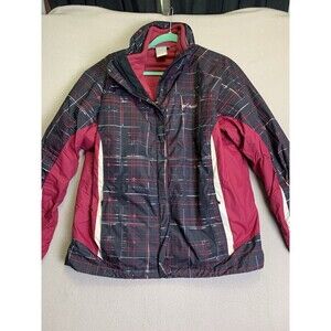 Columbia Womens Jacket 1X Black/Maroon Interchange  Mock Neck Outdoor